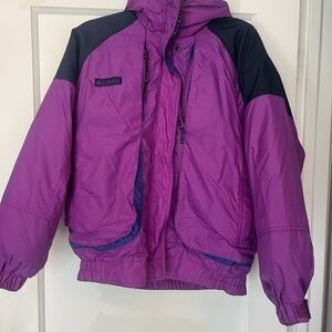 Vintage Columbia Purple 2-in-1 Powder Keg Ski Snow Parka Coat Size Medium